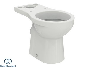 Monoblock-WC Ideal Standard® Quarzo-Eurovit mit horizontalem Abfluss Weiß glänzend