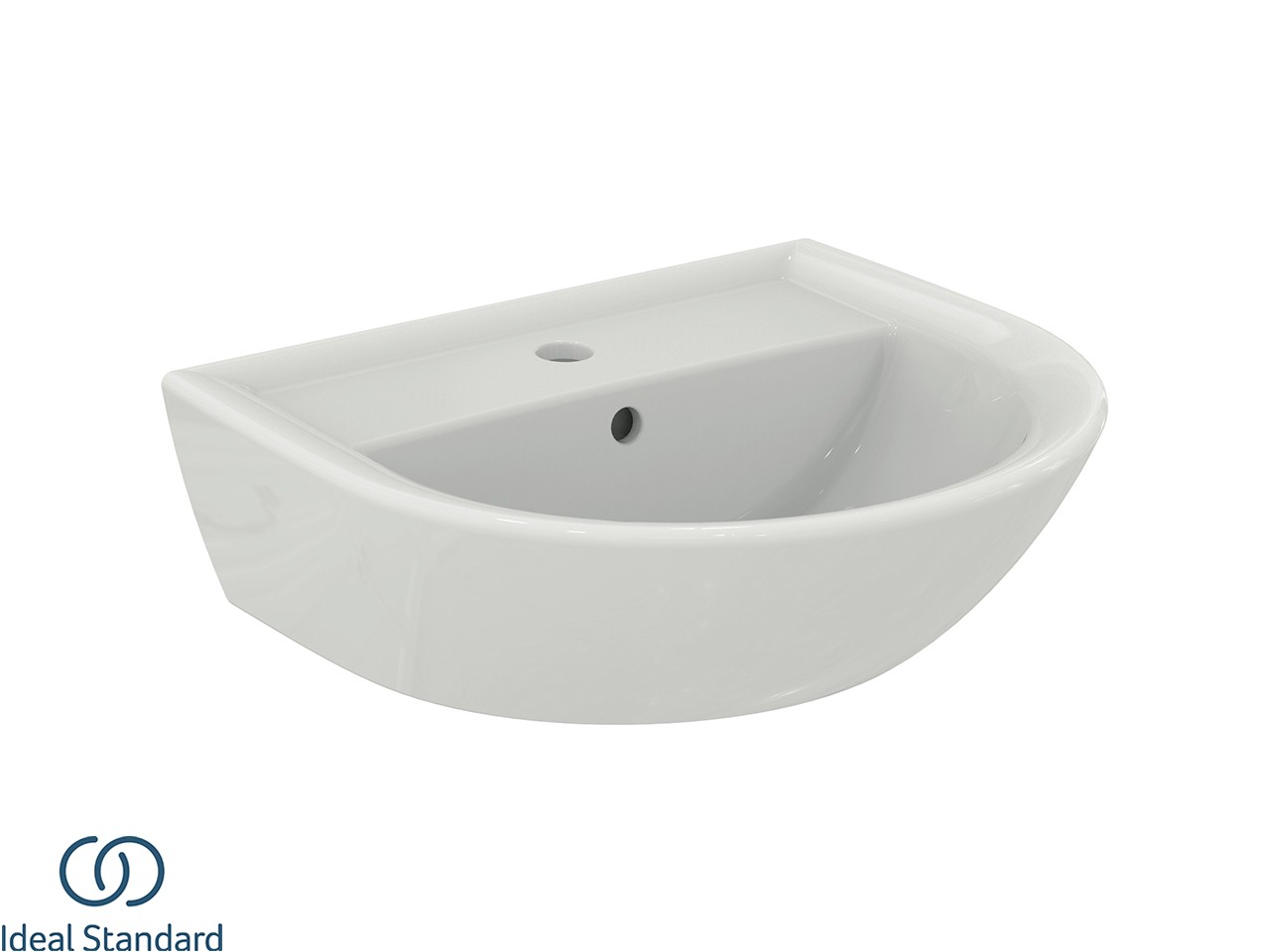 Lavabo Ideal Standard Quarzo Eurovit X Cm Con Troppopieno Ceramica