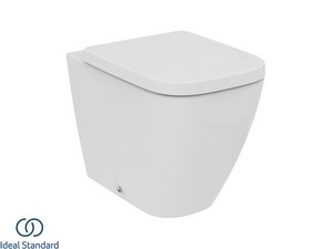WC à poser Ideal Standard® i.Life B Rimless adossé au mur blanc