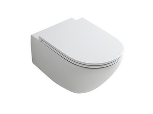 WC suspendu Aquatech 55,5 rimless blanc brillant