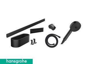 Accessoires douchette Eco Hansgrohe® WallStoris noir mat