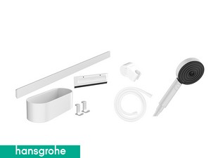 Accessoires douchette Eco Hansgrohe® WallStoris blanc mat