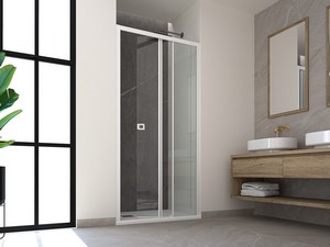 Miro' Duschtür für Nische cm 90 Rechts Glasstärke 6 mm Transparent Profile Weiß matt