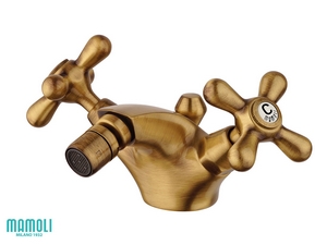 Armatur für Bidet EPOQUE mit Abfluss Einloch Bronze