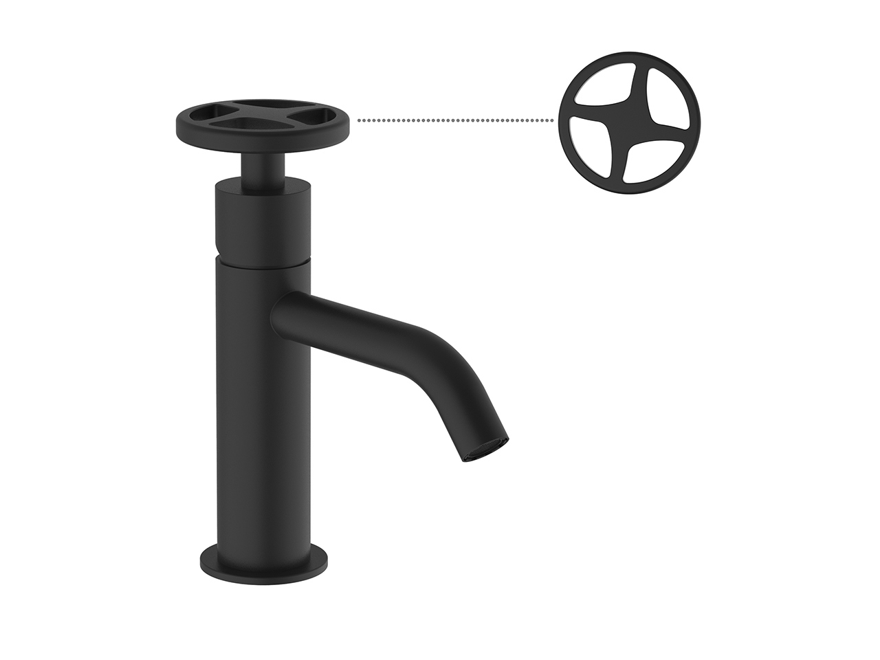 Miscelatore monocomando lavabo - Rubinetteria bagno nero opaco | Leroy Merlin
