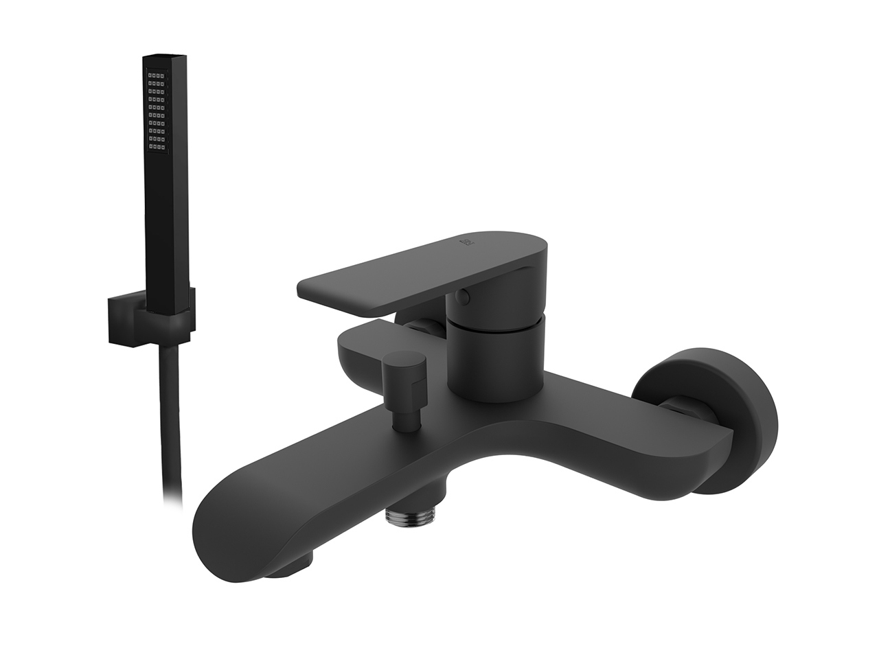 Rubinetto Per Vasca Da Bagno SCHÜTTE 44306 Nero Opaco – Con Deviato Per Doccetta, Serie Black | Facile Da Montare