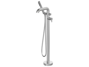 SILIA FREESTANDING BATH MIXER BRUSHED STAINLESS STEEL FINISH