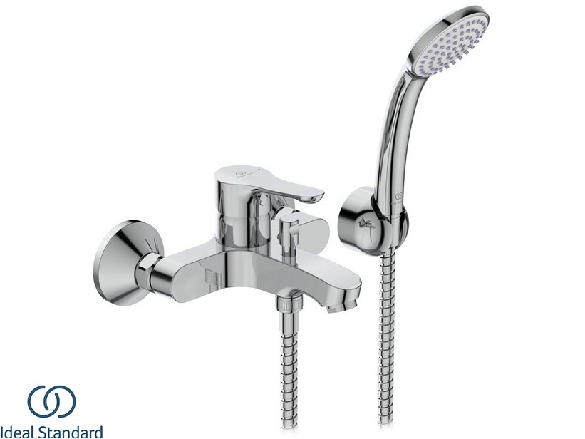 Einhebelarmatur für Badewanne mit Duschsatz IDEAL STANDARD® ALPHA Chrom