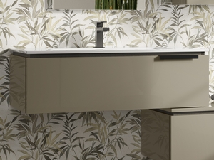 Schublade für Unterbau Touch 90xH26 cm Graubeige glänzend