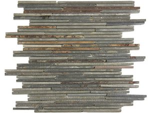 Mosaik Naturstein Calgary Rust 33X30 8mm Grau-Braun