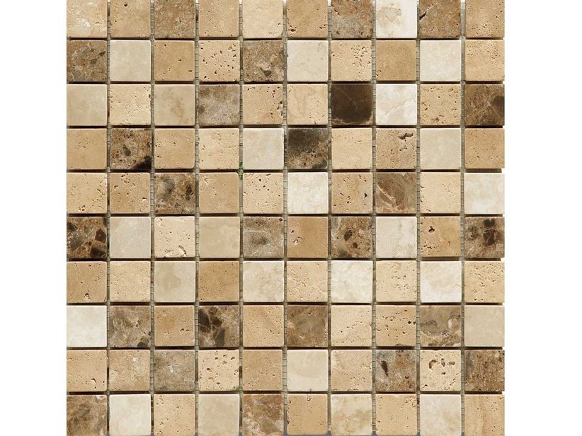 Mosaico Marmo Cesena Emperador Mix 30,5X30,5 Beige/Marrone