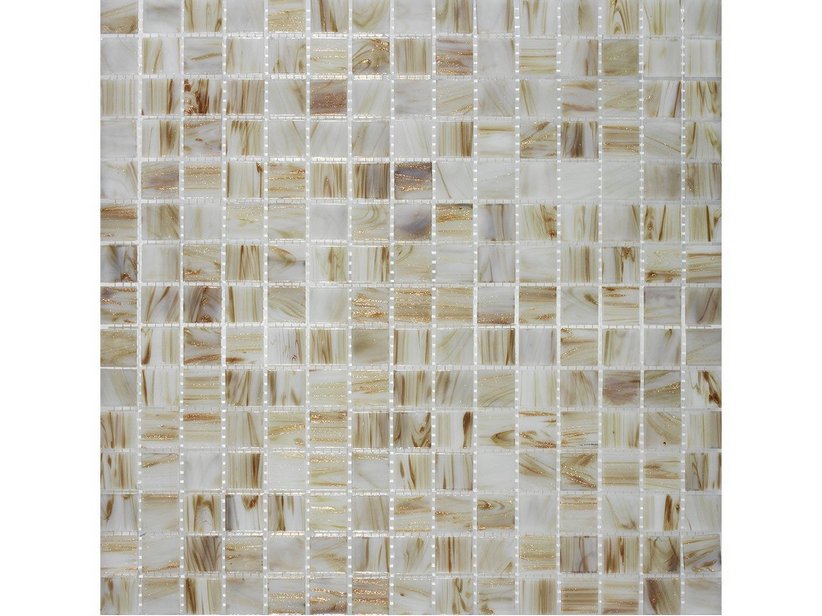 Mosaico Vetro Gold Bianco 32,5X32,5 Bianco/Rame