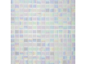 Piastrelle Bagno Mosaico Lilla.Mosaico Vetro Iridium Perla 32 5x32 5 Bianco Iperceramica