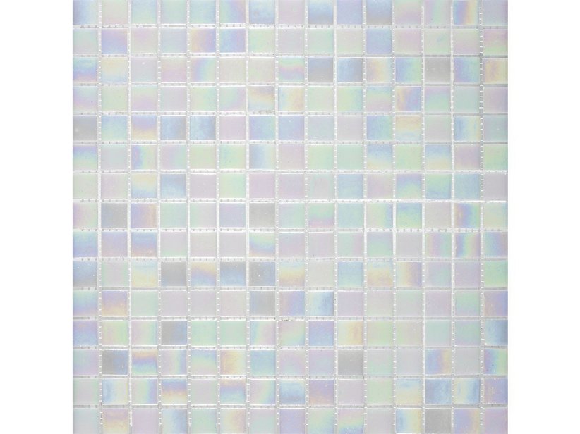 Glasmosaik Iridium Perla 32,5X32,5 Weiss