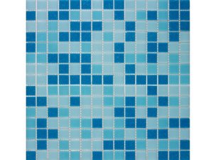 Piastrelle Bagno Mosaico Azzurro.Mosaico Vetro M1 Mix Blue 32 5x32 5 Iperceramica