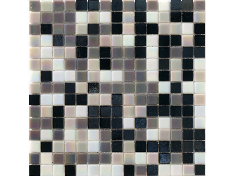 Glasmosaik Perlagrigia 32,5X32,5 Farbmischung Dunkel