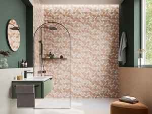 MOVE CLOVER ROSE GEOMETRICAL PINK WALL TILE 25X60
