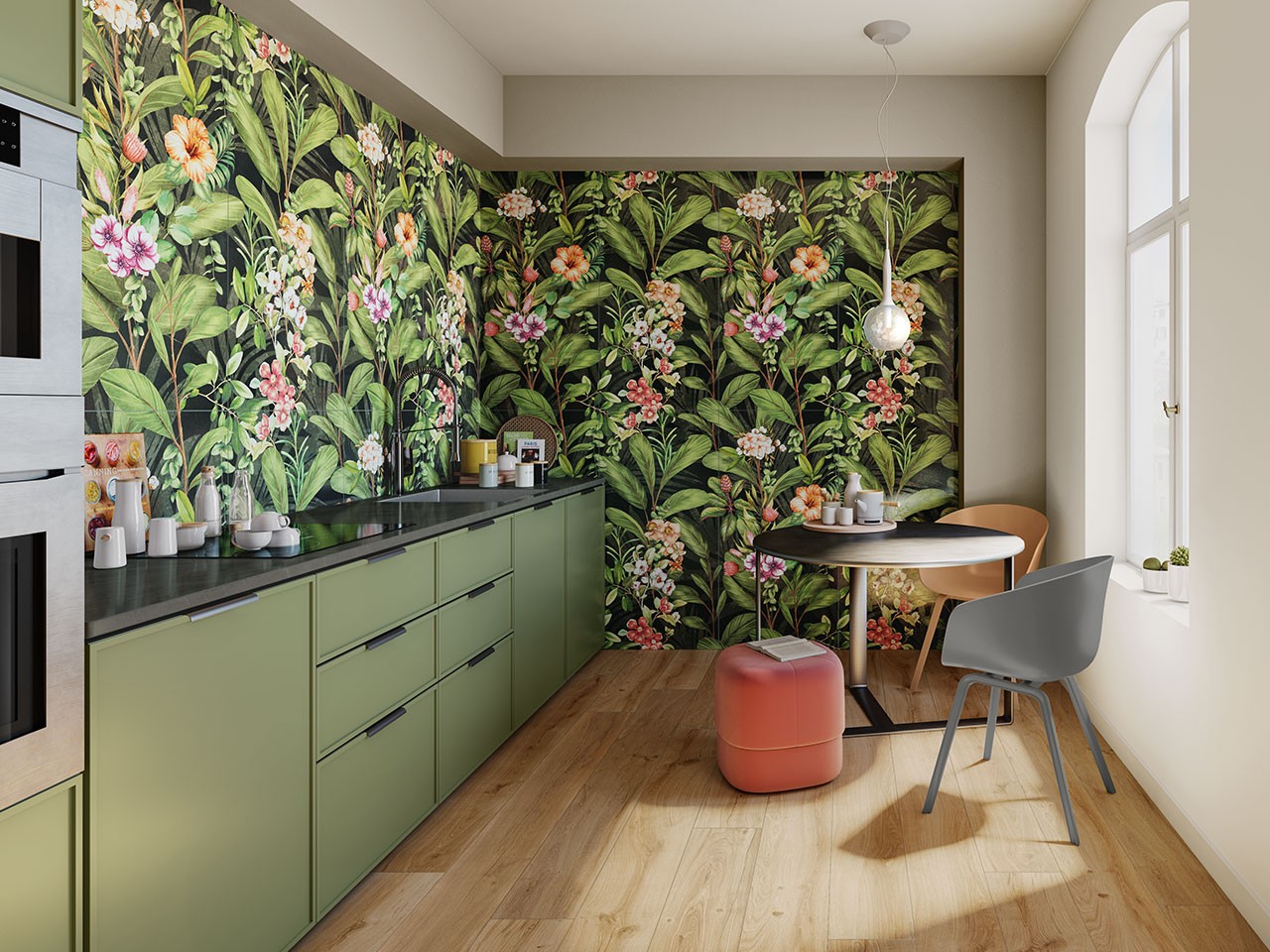 Carreaux avec des dessins floraux : comment les utiliser