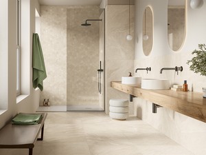 Namibia Sand 60x60 Stoneware Tile with Beige Slate Effect