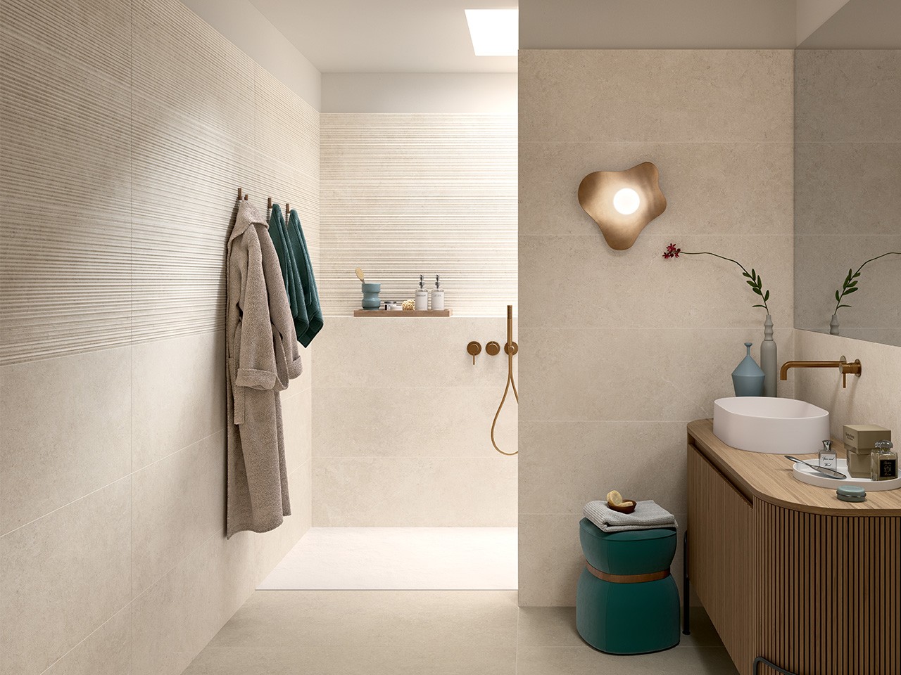 Rivestimento Nubian Ivory 40x120 Effetto Pietra Calcarea - Iperceramica