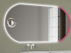 Miroir de salle de bains Olas LED RGB avec loupe 150x80 cm