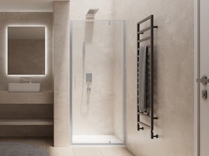 Onda Rotating Hinged Shower Door Ext. 65.5/69.5 cm Transparent Chrome