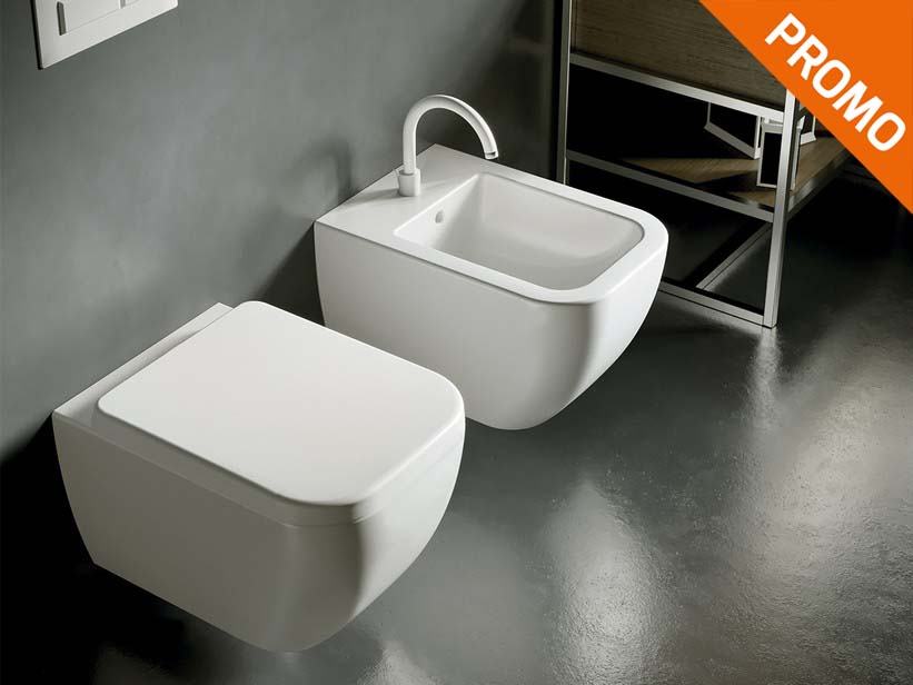 Sanitaires suspendus Ondo Rimless blanc brillant