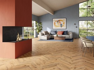 SPC Flooring Ontario Chevron Natural - Natural Oak Wood Effect