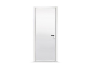 Hinged Door Open Frame with Transparent Glass 60Xh210 cm White Left Opening