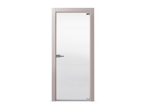 Open Glass Hinged Door with Transparent Glass 60Xh210 cm Powder Right Opening