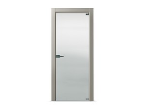 Hinged Door Open Glass with Transparent Glass 60Xh210 cm Gravel Right Opening