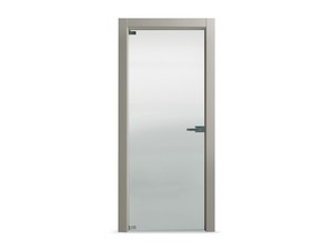 Hinged Door Open Glass with Transparent Glass 60Xh210 cm Gravel Left Opening