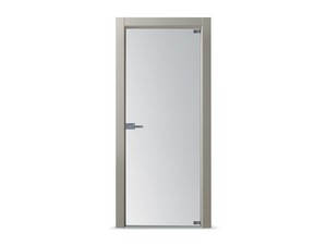 Hinged Door Open Glass with Satin Glass 60Xh210 cm Gravel Right Opening