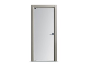 Hinged Door Open Glass with Satin Glass 60Xh210 cm Gravel Left Opening