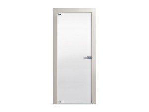 Swing Door Open Glass with Transparent Glass 60Xh210 cm Silk Left Opening