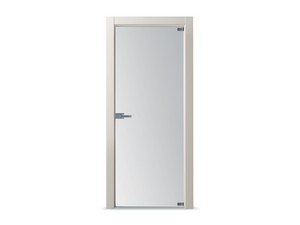 Open Glass Hinged Door with Satin Glass 60Xh210 cm Silk Right Opening