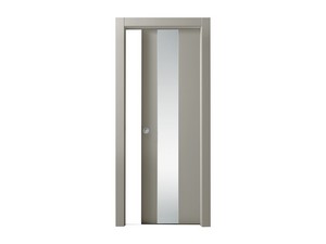 Open-V Sliding Door 60Xh210 cm Gravel For Plaster Counterframe Right Opening