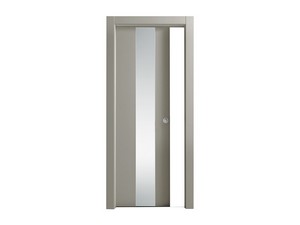 Open-V Sliding Door 60Xh210 cm Gravel For Plaster Counter Frame Left Opening