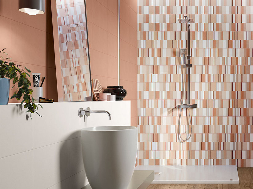 Glossy patchwork effect Double-Fired Wall Tile 20x20 - Azulejos  Disegni  piastrelle da bagno, Arredamento piccolo bagno, Arredamento bagno