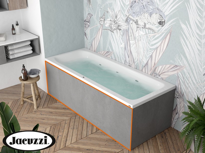 Panneau d'habillage frontal pour baignoire balnéo Jacuzzi® Silk 170 cm ciment