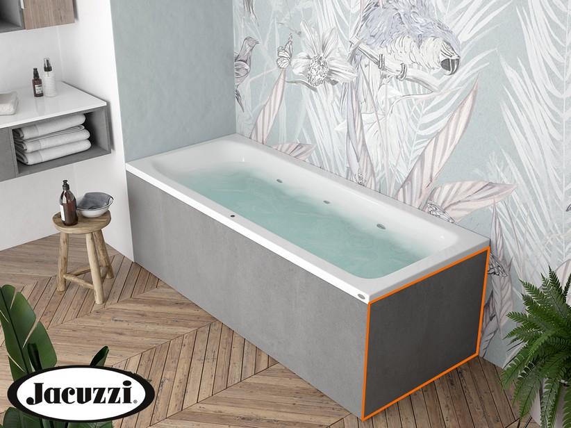 Panneau d'habillage latéral pour baignoire balnéo Jacuzzi® Silk 80 cm ciment
