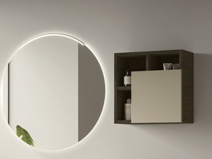 Qubo Squared Open Wall Unit H45 cm Lava Elm/Cashmere