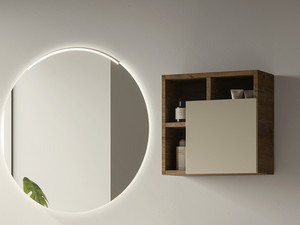 Placard de salle de bains Qubo carré ouvert H45 cm orme Sherwood/Cashmere
