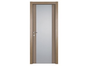 Performance Hinged Door with Glass Panel 70Xh210 cm Linen
