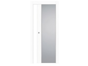 Performance Sliding Door with Glass Panel 60Xh210 cm White