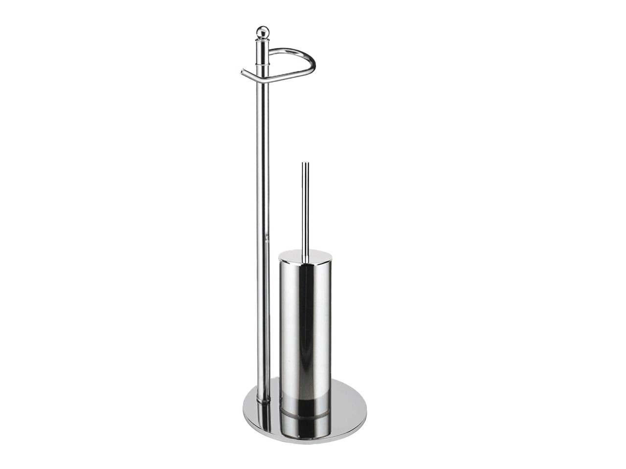 Portarotolo Da Bagno Koh-I-Noor Cromo – Fissaggio Adesivo Senza Fori, Design Italiano