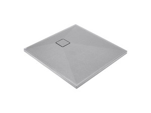 Receveur de douche Correo 80x80 cm résine-granit gris clair