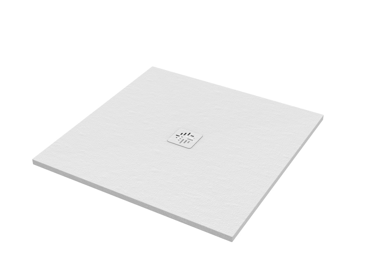 Receveur de douche carré Crypto 100x100 H2,5 cm résine blanc Iperceramica