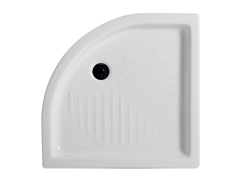 Receveur de douche Dai 90x90 H10 cm semi-circulaire céramique blanche