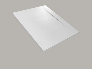 Duschwanne Dot 80x140 cm Harz mit gehämmerter Steinoptik Weiß